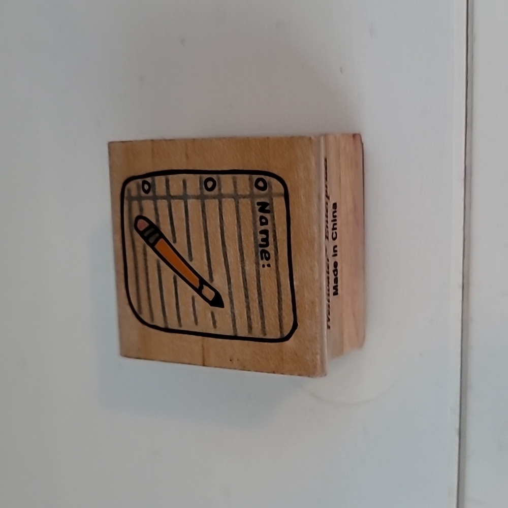 Stamp Craft Pencil and Paper Wooden Rubber Stamp